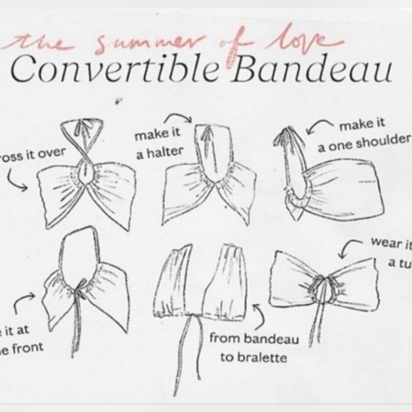 NWOT Free People Summer of Love Convertible Bandeau Top ~ Small - Picture 7 of 9